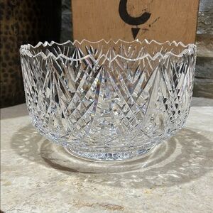 SOLD- WATERFORD CRYSTAL Caviar Trifle Bowl by Master Cutter